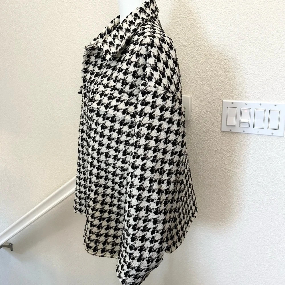 Goodboy Tweed Jacket Black & White fully lined one size like new - Picture 3 of 14